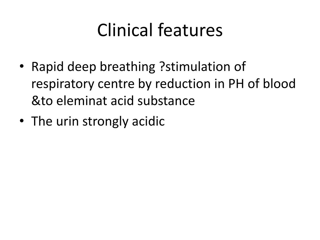 clinical features