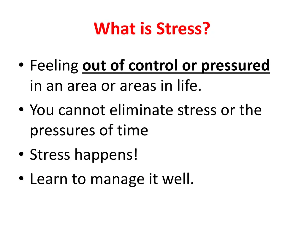 what is stress