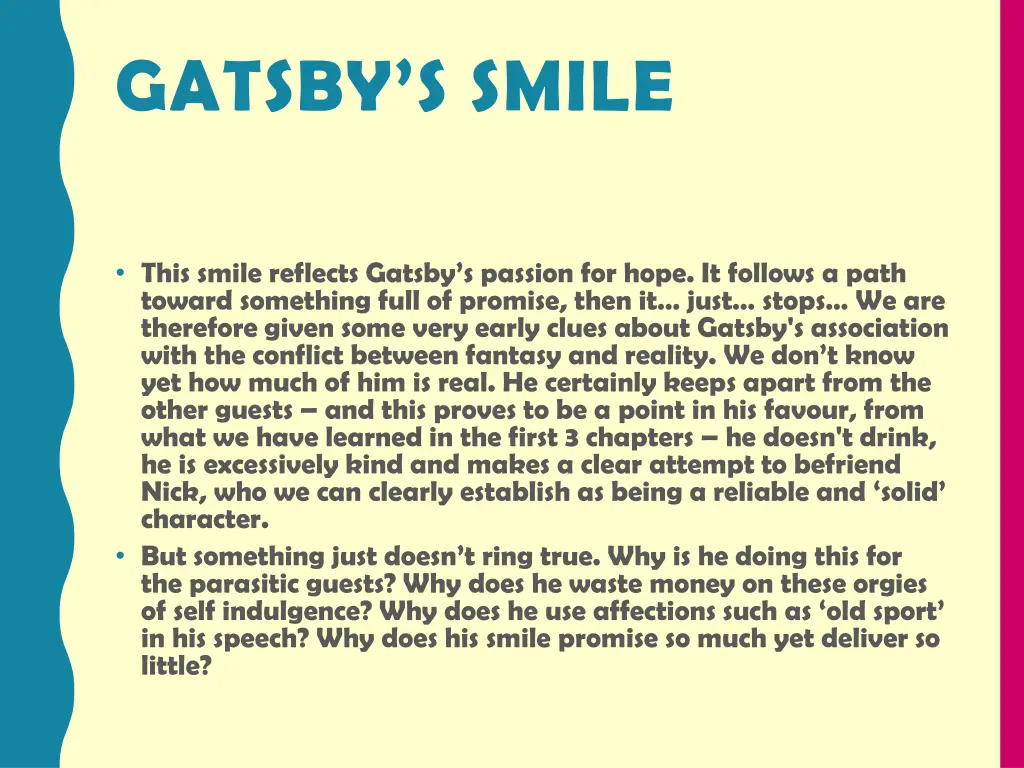 gatsby s smile 1