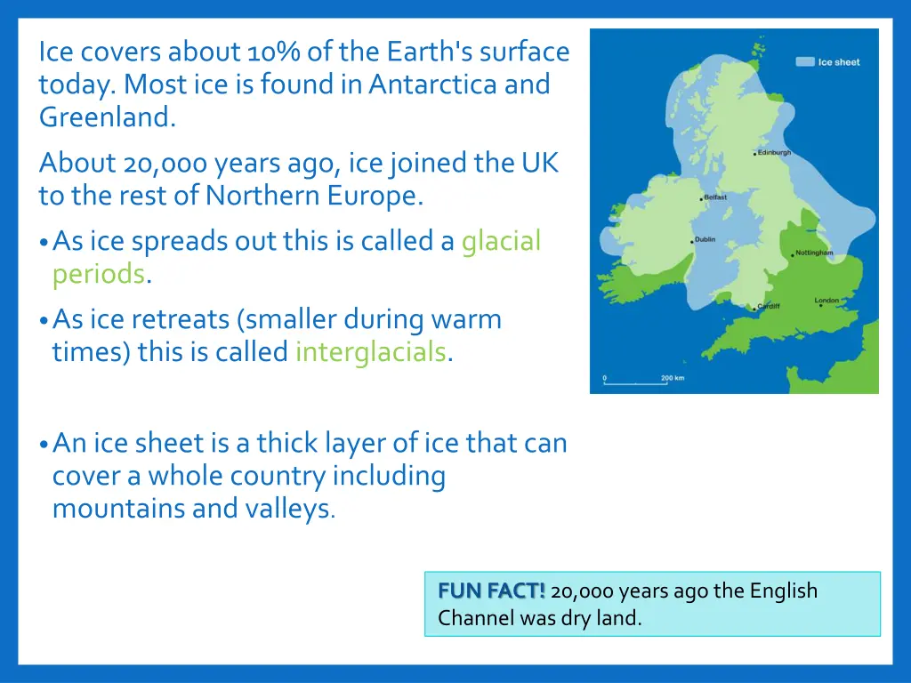 ice covers about 10 of the earth s surface today