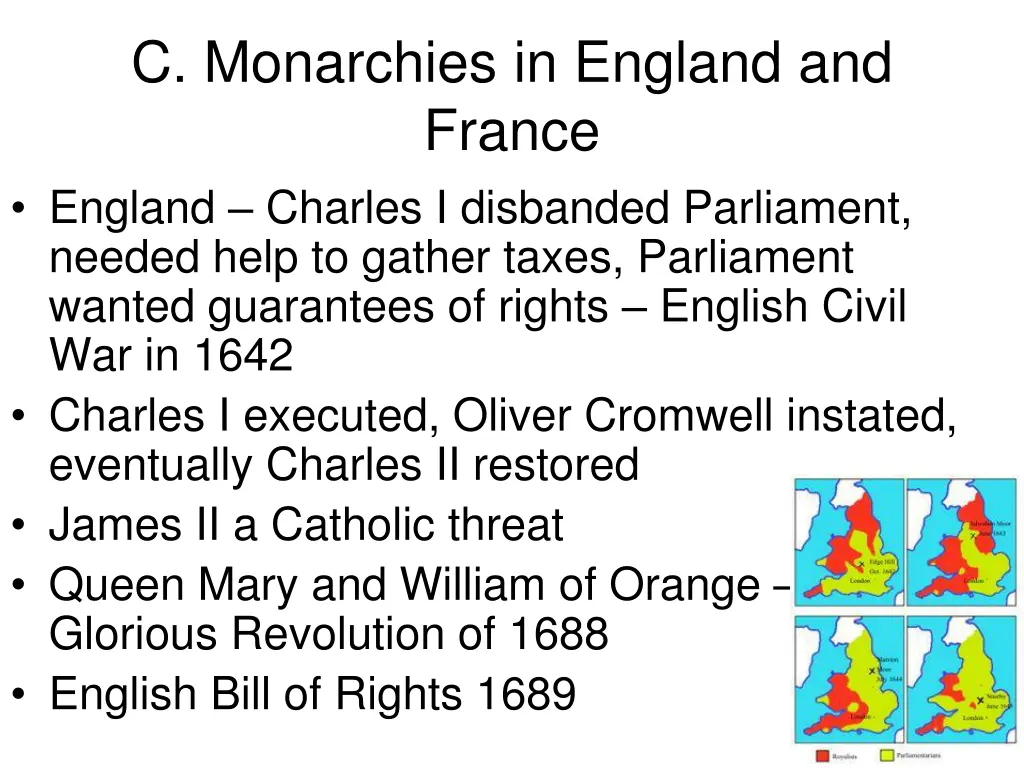 c monarchies in england and france england