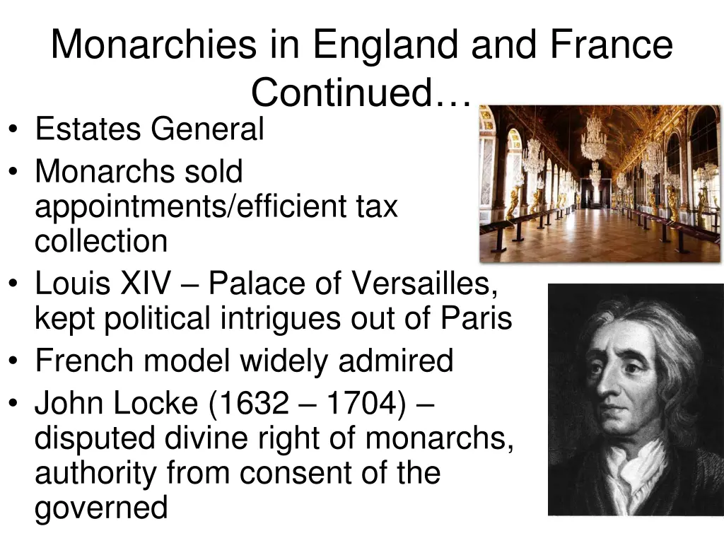 monarchies in england and france continued