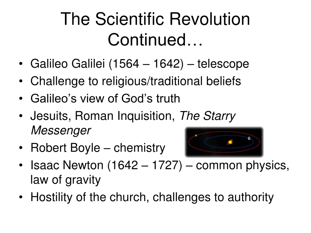 the scientific revolution continued