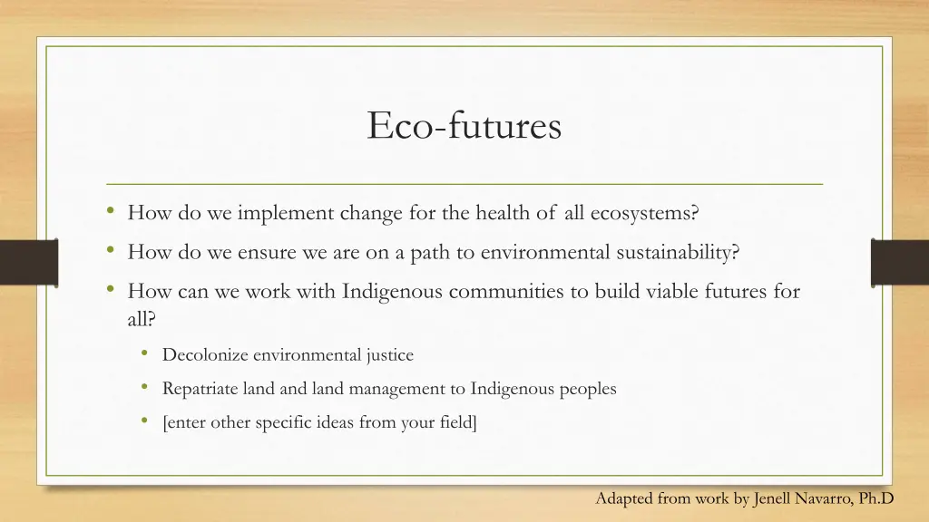 eco futures