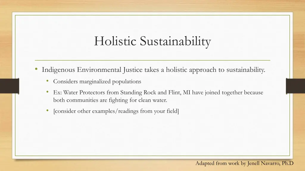 holistic sustainability