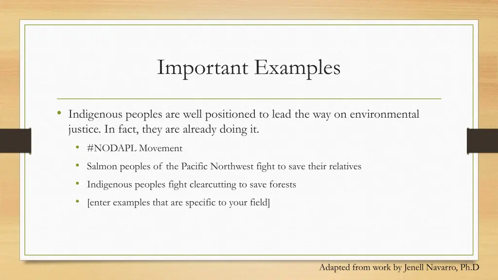 important examples