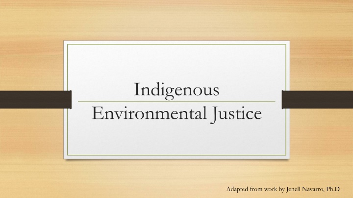 indigenous environmental justice