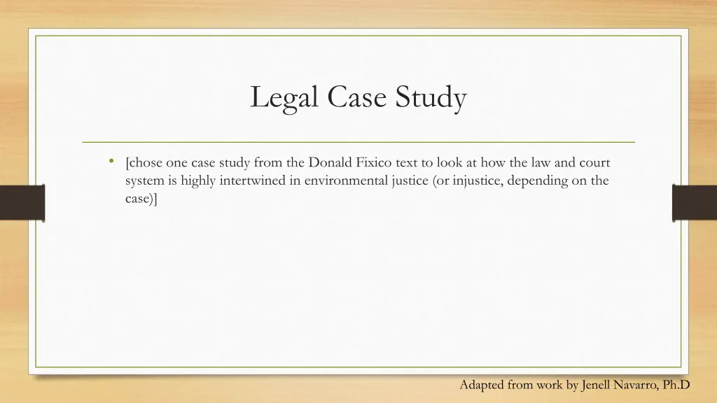 legal case study