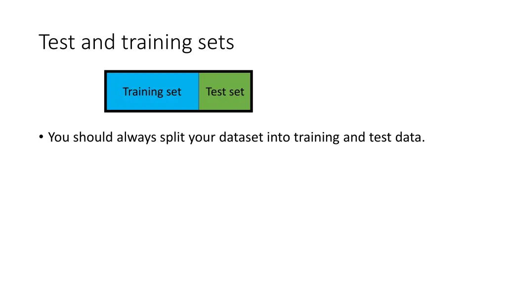 test and training sets 1