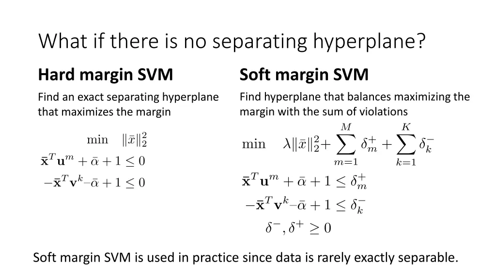 what if there is no separating hyperplane