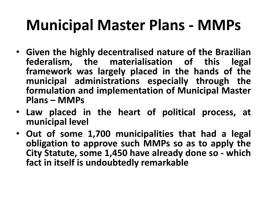 municipal master plans mmps