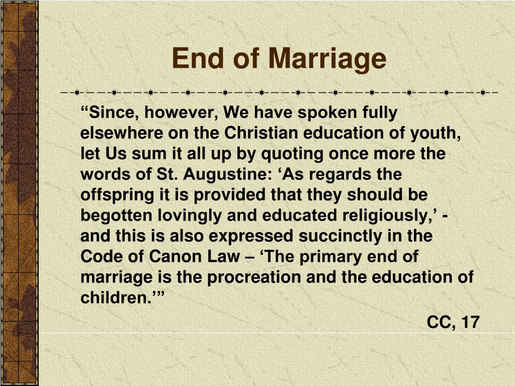 end of marriage