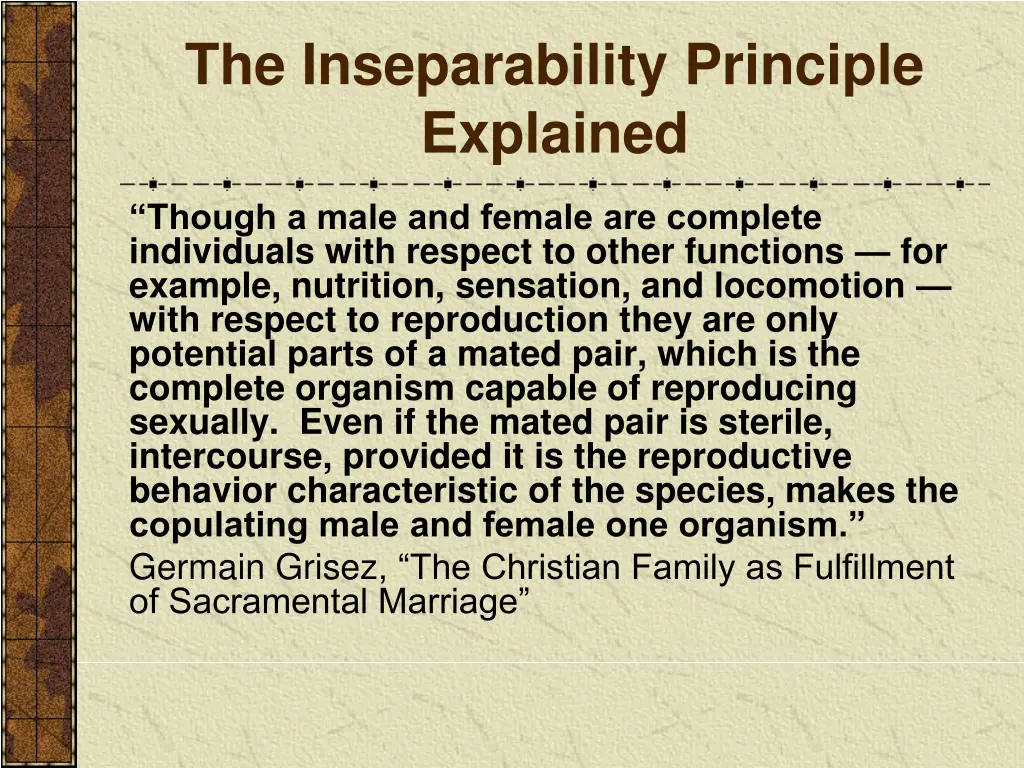 the inseparability principle explained