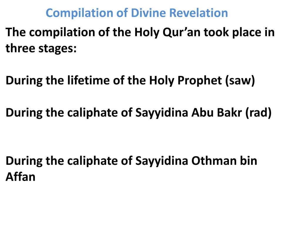 compilation of divine revelation the compilation