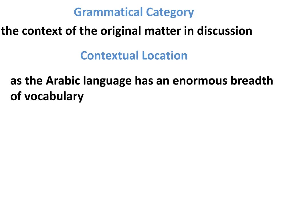 grammatical category