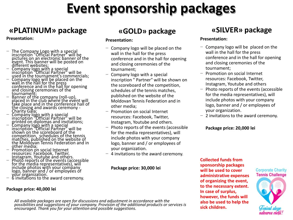 event sponsorship packages