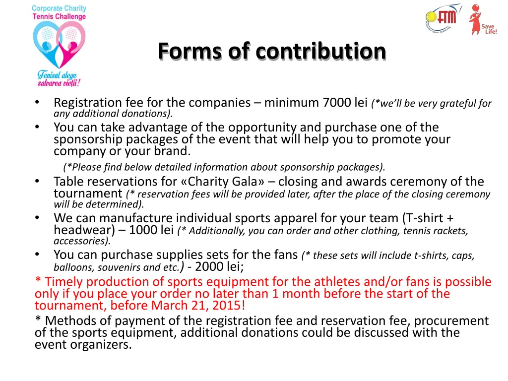 forms of contribution