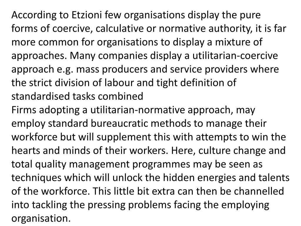 according to etzioni few organisations display