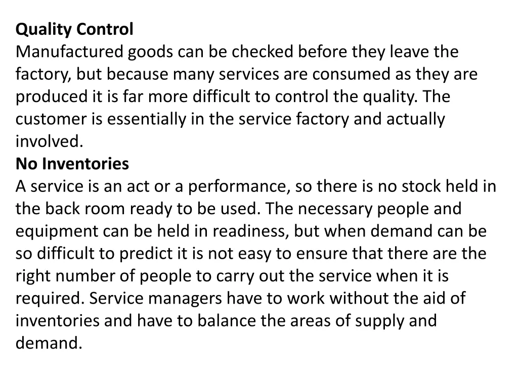 quality control manufactured goods can be checked