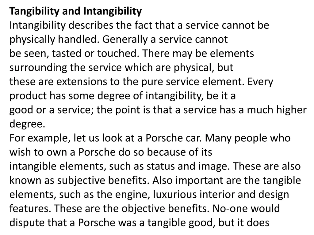 tangibility and intangibility intangibility