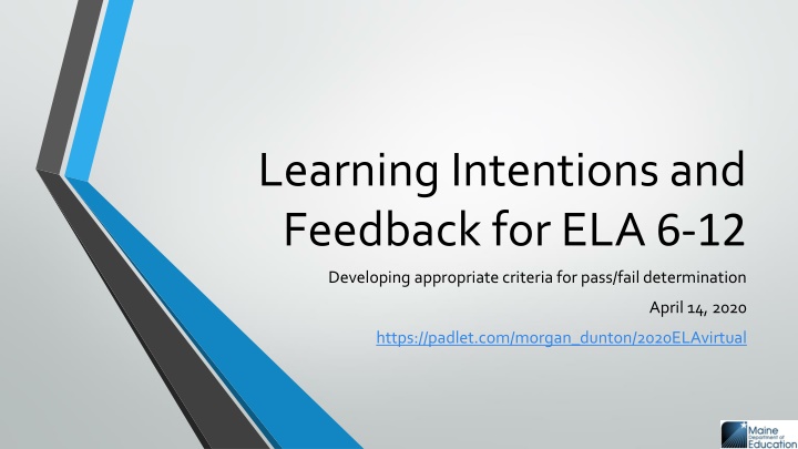 learning intentions and feedback for ela 6 12