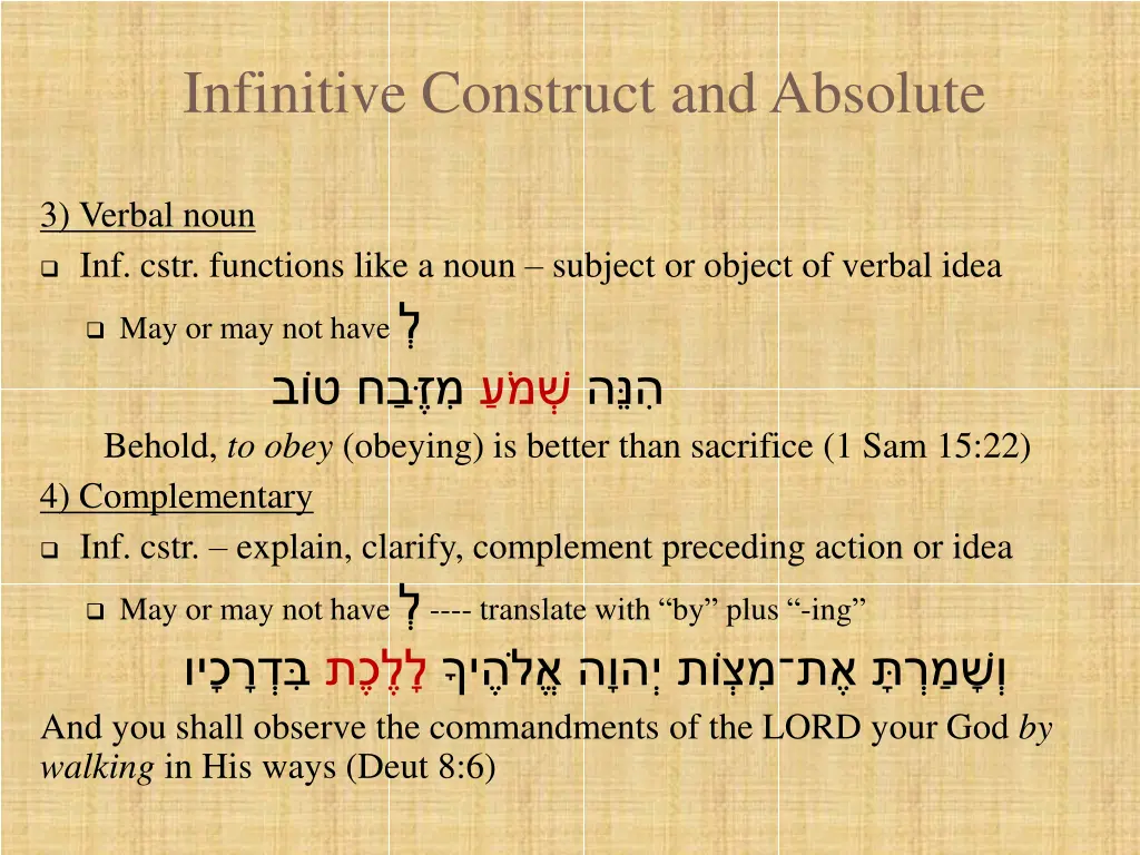 infinitive construct and absolute 12