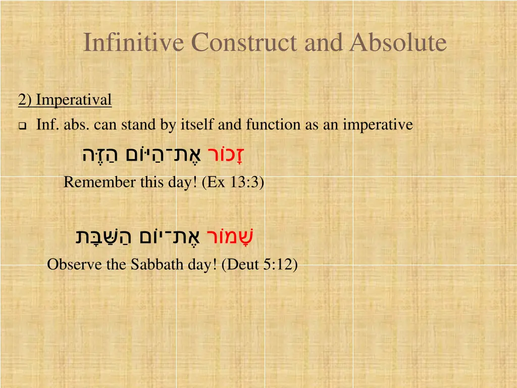 infinitive construct and absolute 21