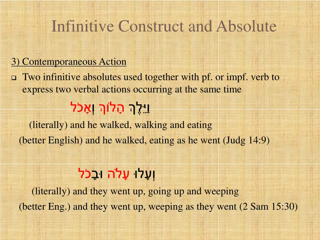 infinitive construct and absolute 22