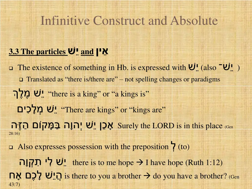 infinitive construct and absolute 24