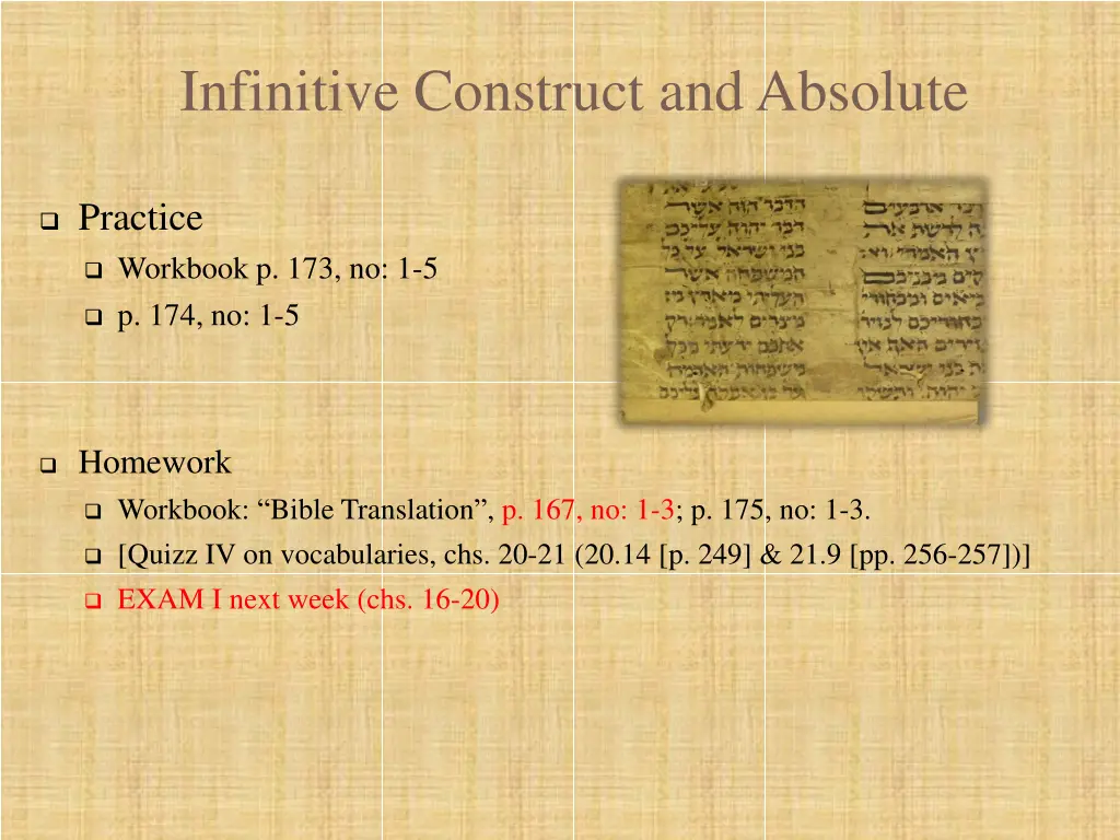 infinitive construct and absolute 26