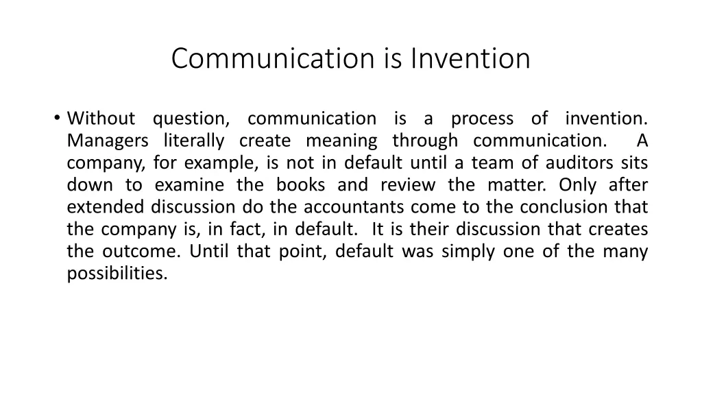 communication is invention