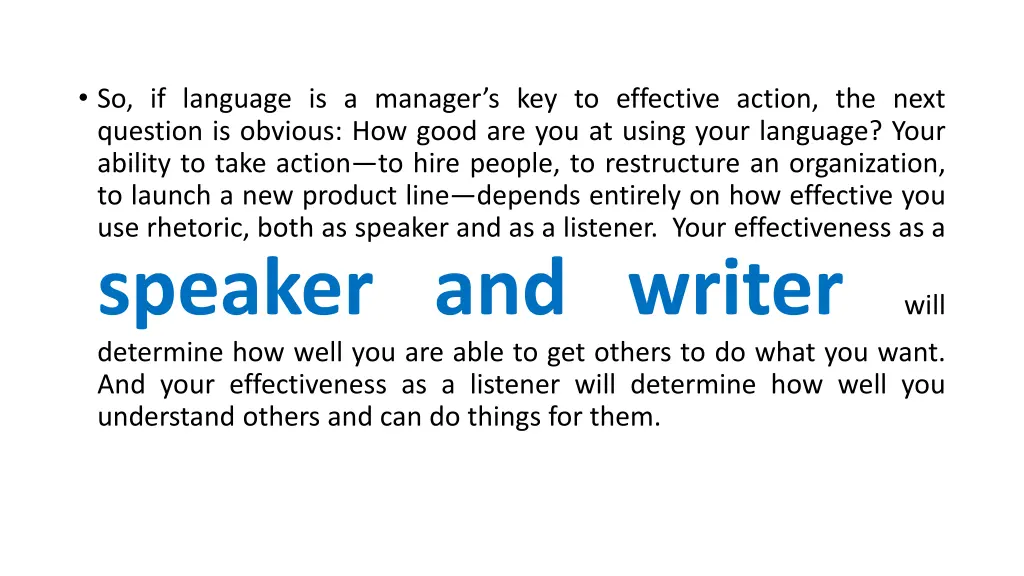 so if language is a manager s key to effective