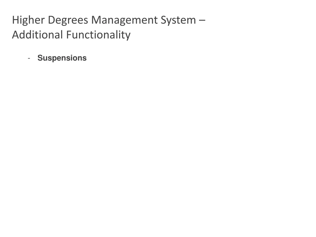 higher degrees management system additional 5