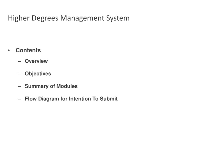 higher degrees management system