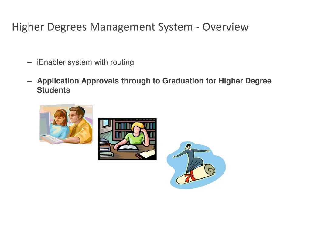 higher degrees management system overview 1