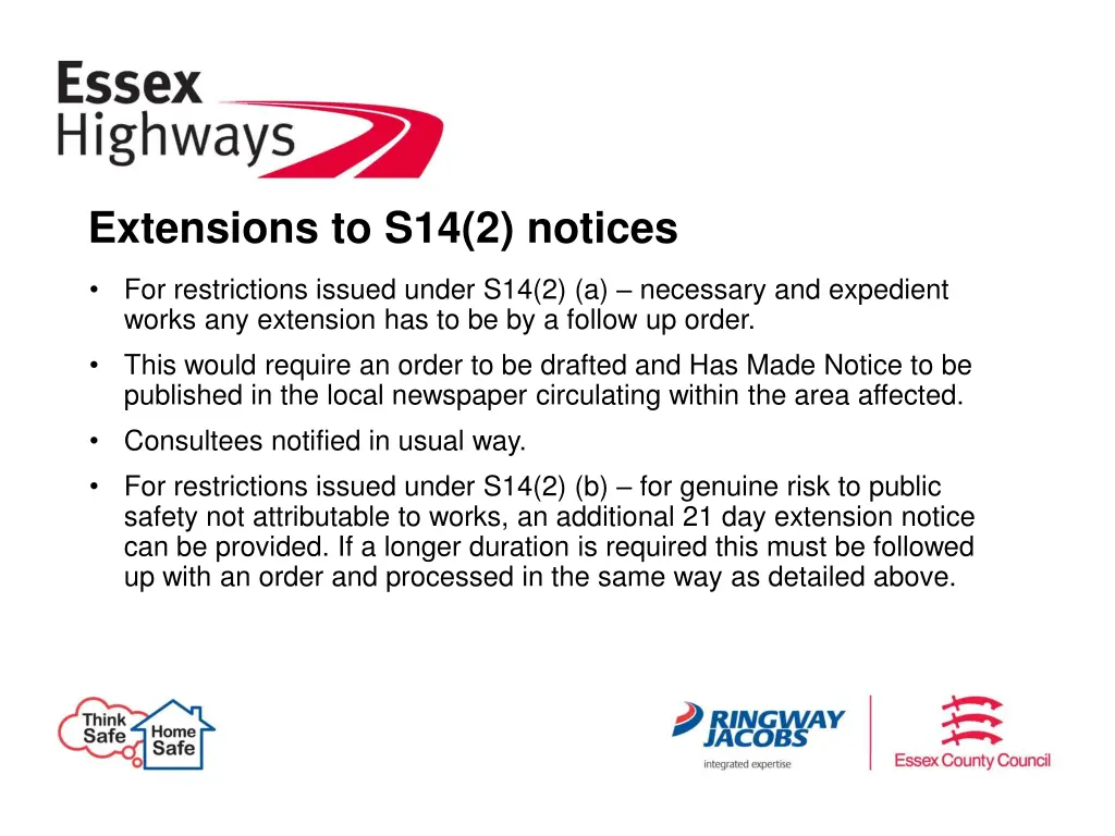 extensions to s14 2 notices