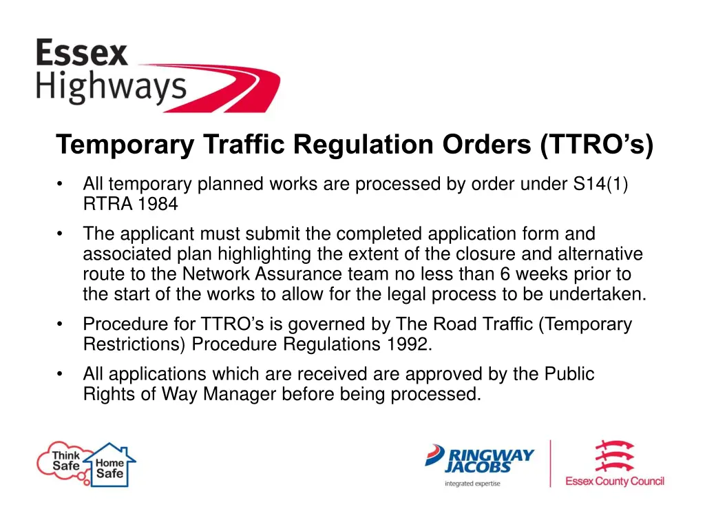 temporary traffic regulation orders ttro s 1