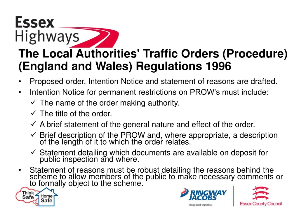 the local authorities traffic orders procedure