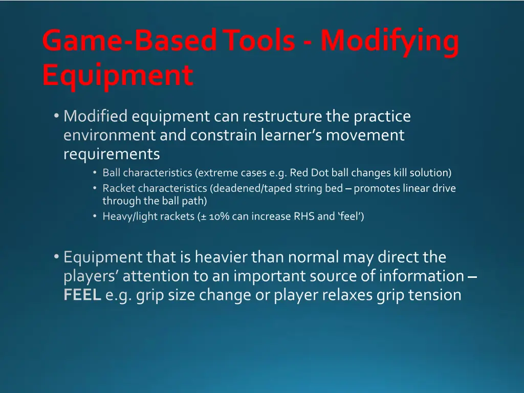 game based tools modifying equipment