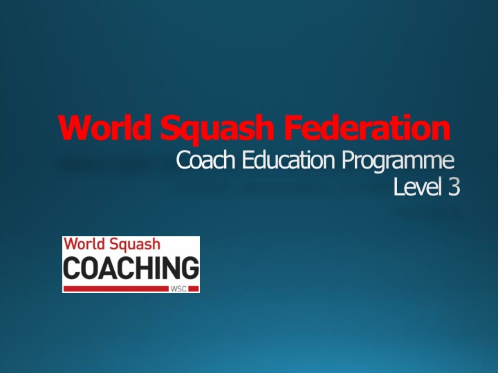 world squash federation coach education programme