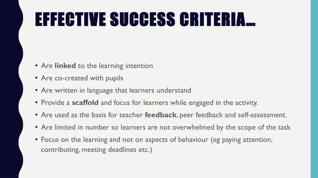 effective success effective success criteria