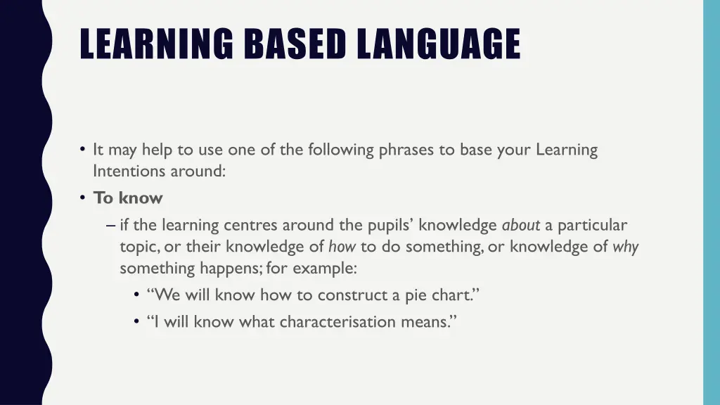 learning based language