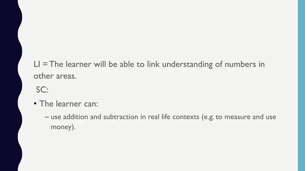 li the learner will be able to link understanding