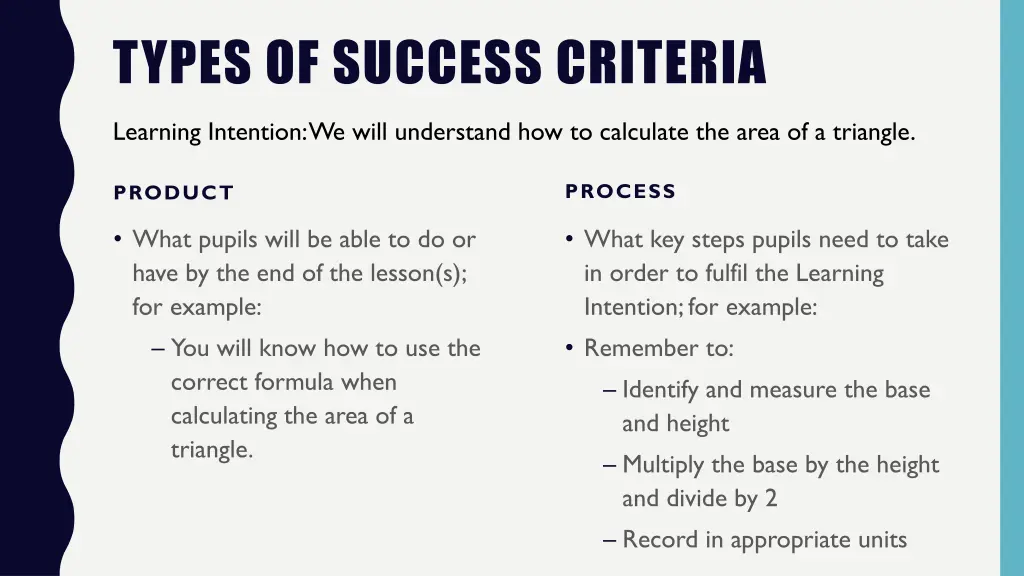 types of success criteria 3