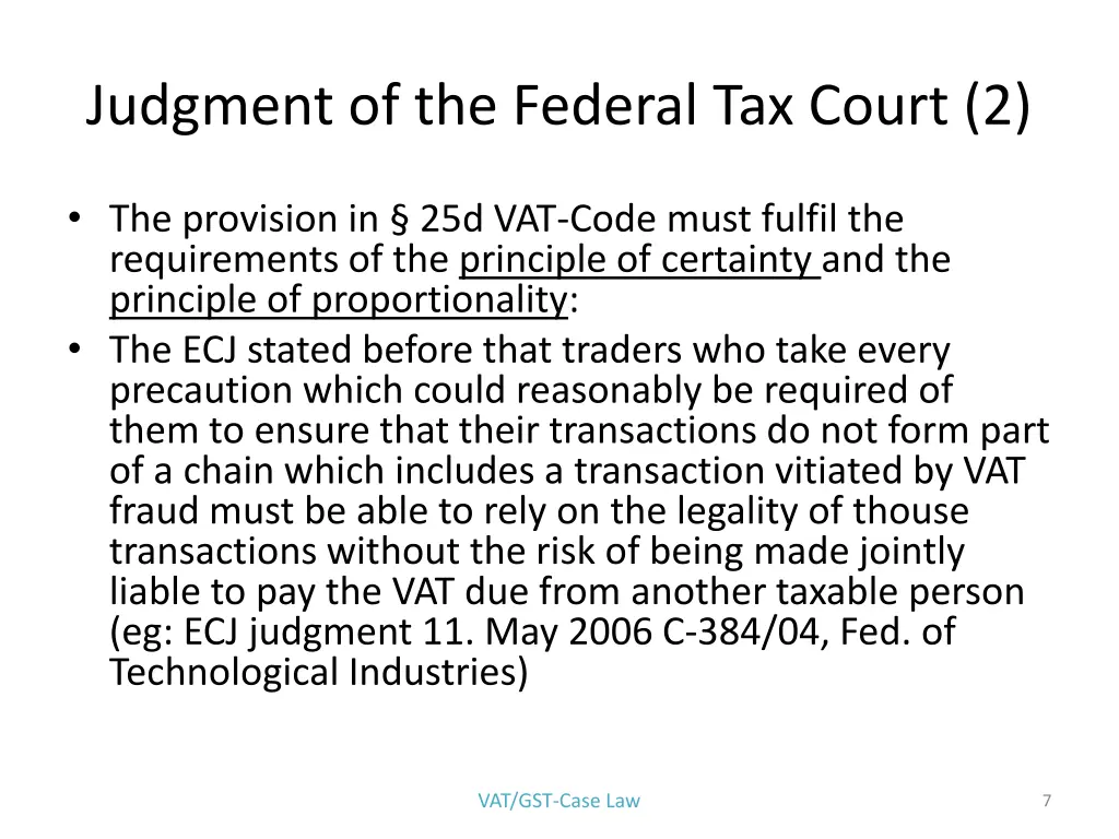 judgment of the federal tax court 2