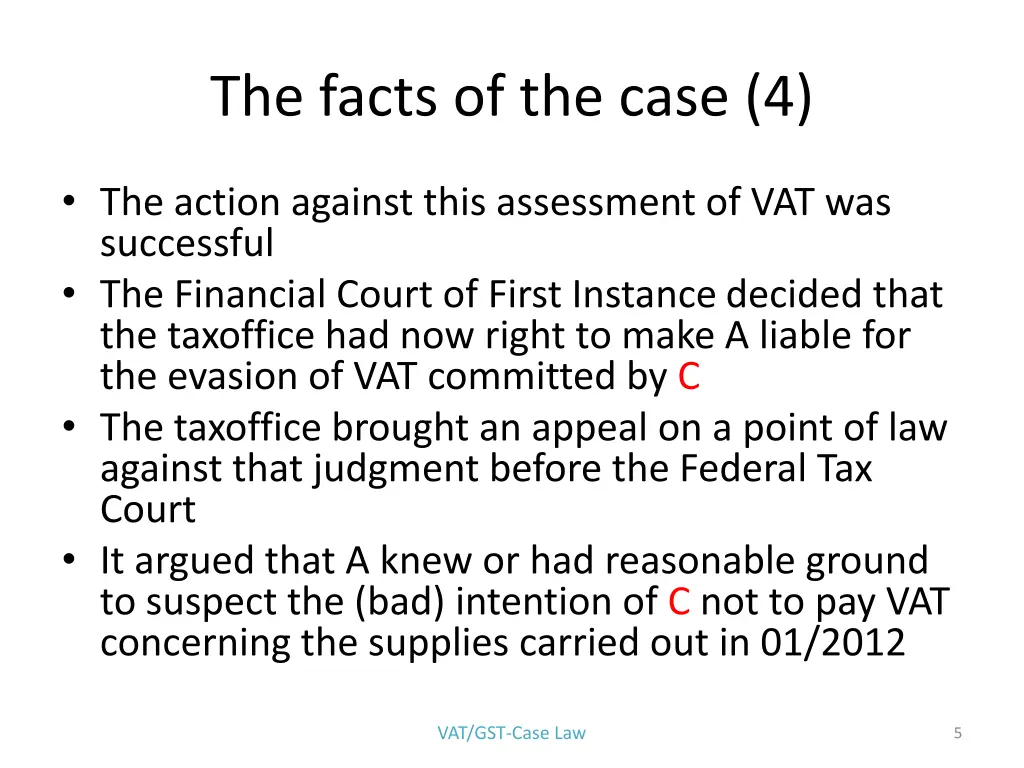 the facts of the case 4