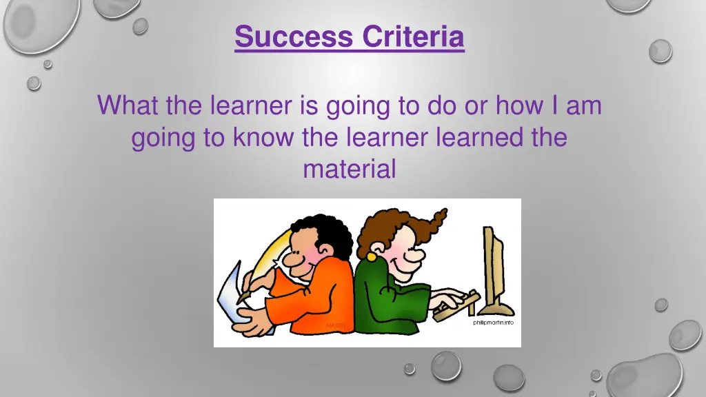 success criteria