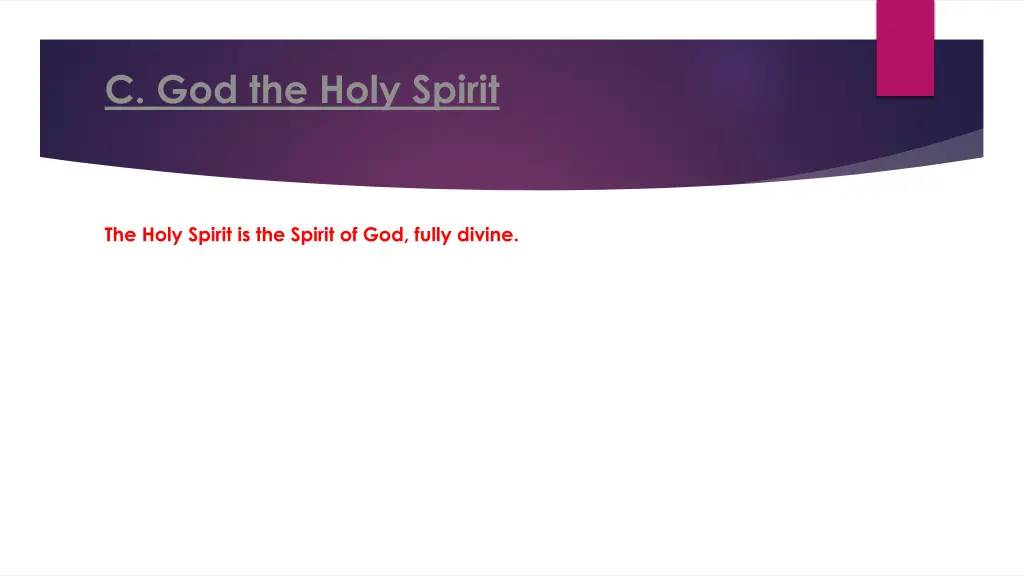 c god the holy spirit 1