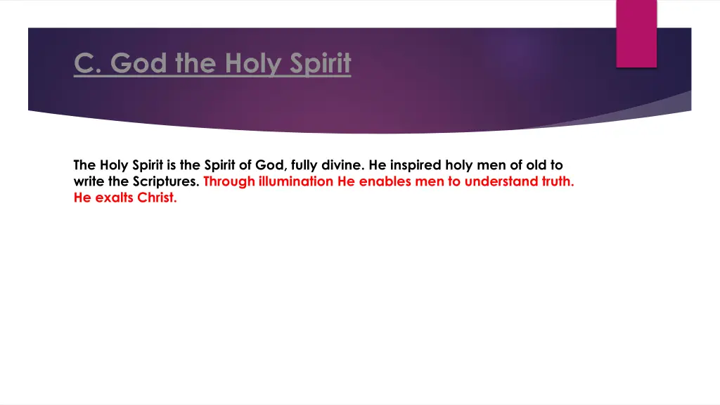 c god the holy spirit 3