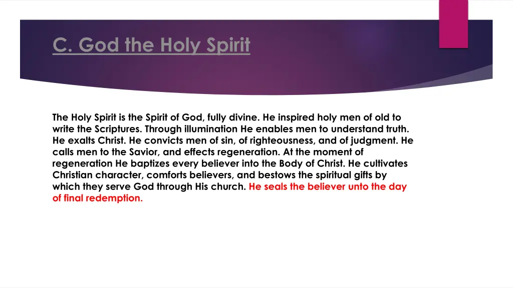 c god the holy spirit 8